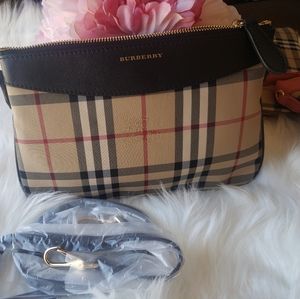 Burberry crossbody horseferry check python